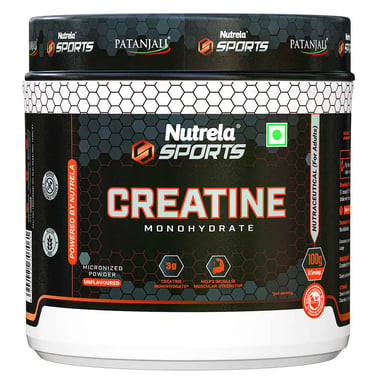 Nutrela Sports Patanjali Creatine Monohydrate, Unflavoured 0.22 lb