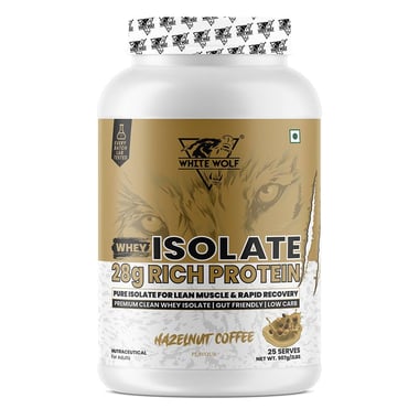 White Wolf Whey Isolate,  2 lb  Hazelnut Coffee 