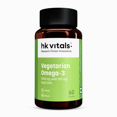 HealthKart HK Vitals Vegetarian Omega 3 1000mg,  60 capsules 