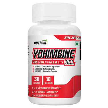 NutriJa Yohimbine HCL 10mg,  30 capsules  Unflavoured 