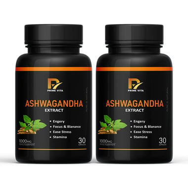PRIME VITA Ashwagandha Extract 1000mg, 60 capsules