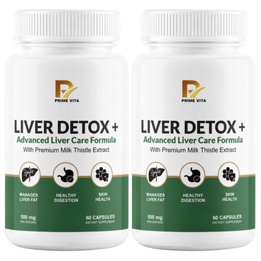 PRIME VITA Liver Detox+ Advanced Liver Care Formula 500mg,  120 capsules 