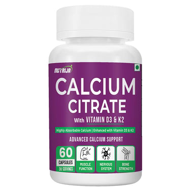 NutriJa Calcium Citrate,  60 capsules  Unflavoured 