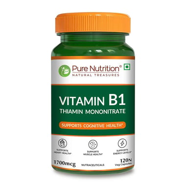 Pure Nutrition Vitamin B1,  Unflavoured  120 veggie capsule(s) 