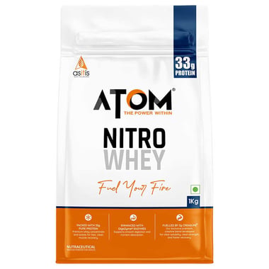 AS-IT-IS Nutrition ATOM Nitro Whey with Creasure, 2.2 lb Kesar Kulfi