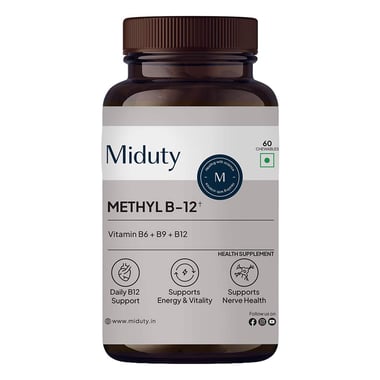 Miduty Vitamin B12, 60 chewable tablet(s) Unflavoured