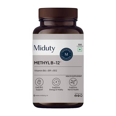 Miduty Vitamin B12, 100 chewable tablet(s) Unflavoured