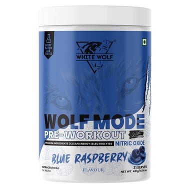 White Wolf Pre-Workout Wolf Mode,  1.06 lb  Blue Raspberry 