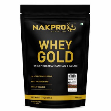 Nakpro Whey Gold Protein Concentrate, 2.2 lb Chocolate