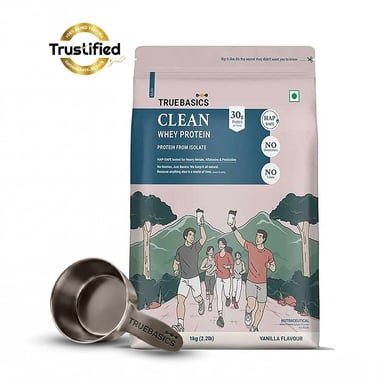 TrueBasics Clean Whey Protein (Isolate), 2.2 lb Vanilla
