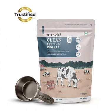 TrueBasics Clean Raw Whey Isolate, 2.2 lb Unflavoured