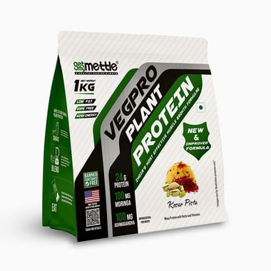 Getmymettle Vegpro Plant Protein, 2.2 lb Kesar Pista