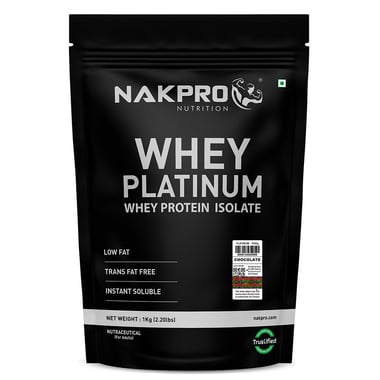 Nakpro Whey Platinum Whey Protein Isolate, 2.2 lb Chocolate