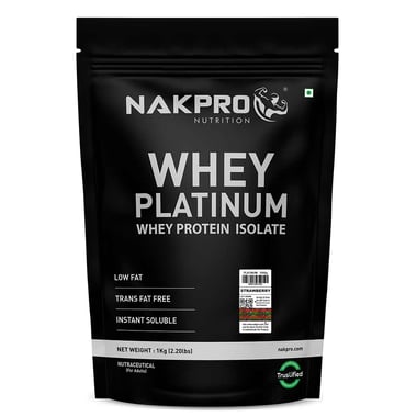 Nakpro Whey Platinum Whey Protein Isolate,  2.2 lb  Strawberry 