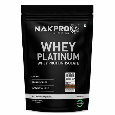 Nakpro Whey Platinum Whey Protein Isolate, 2.2 lb Double Rich Chocolate