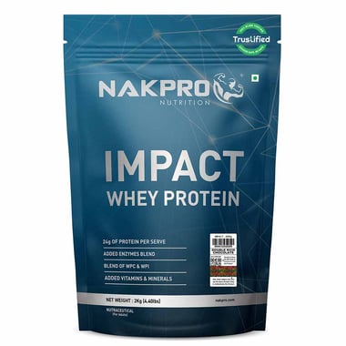 Nakpro Impact Whey Protein, 2.2 lb Double Rich Chocolate (Pack of 2)