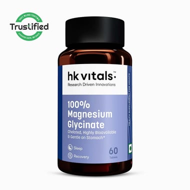 HealthKart HK Vitals 100% Magnesium Glycinate, Unflavoured 60 tablet(s)