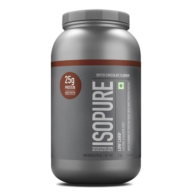 Isopure 100% Whey Protein Isolate,  4.4 lb  Low Carb - Dutch Chocolate 