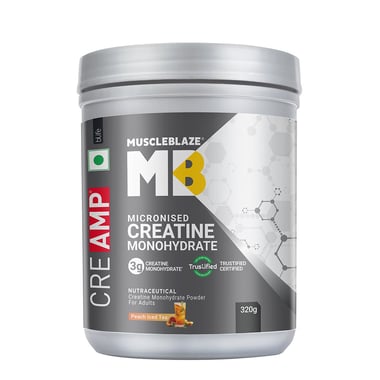 MuscleBlaze Creatine Monohydrate CreAMP,  Peach Iced Tea  0.71 lb 