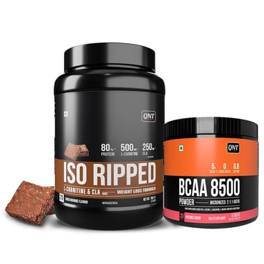 QNT ISO Ripped 2.2 lb Choco Brownie with BCAA 8500 Combo,  0.39 lb  Pasteque 