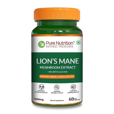 Pure Nutrition Lion’s Mane,  60 veggie capsule(s) 