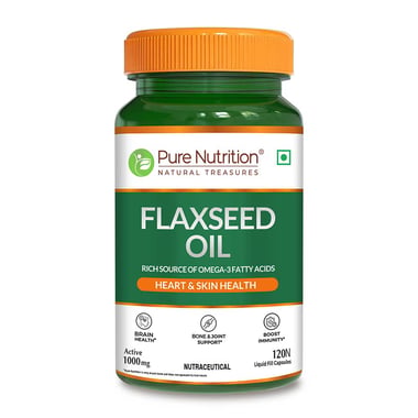 Pure Nutrition Flaxseed Oil,  120 capsules 