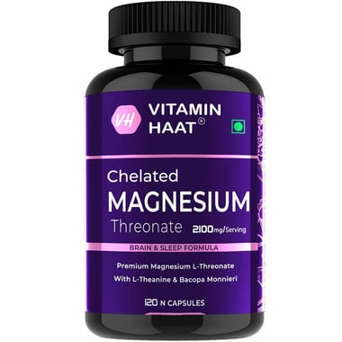 Vitaminhaat Chelated Magnesium Threonate 2100mg, Unflavoured 120 capsules