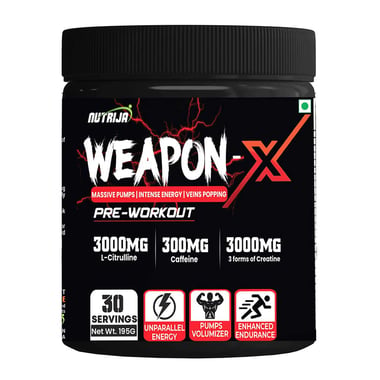 NutriJa Weapon-X Pre-Workout, 0.43 lb Lychee