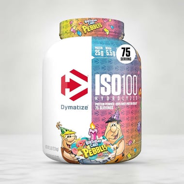 Dymatize ISO100 Hydrolyzed Whey Isolate, 5 lb Birthday Cake Pebbles