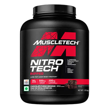 MuscleTech Performance Series NitroTech Ripped, 3.8 lb Chocolate Fudge Brownie