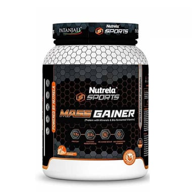 Nutrela Sports Patanjali Mass Gainer, 2.2 lb Malai Kulfi with Shaker
