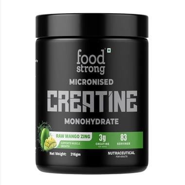 Foodstrong Micronised Creatine Monohydrate,  Raw Mango Zing  316 g 