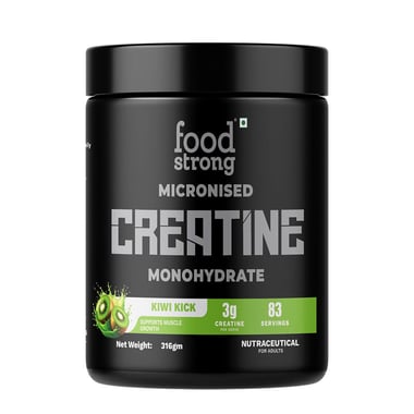 Foodstrong Micronised Creatine Monohydrate, Kiwi Kick 316 g