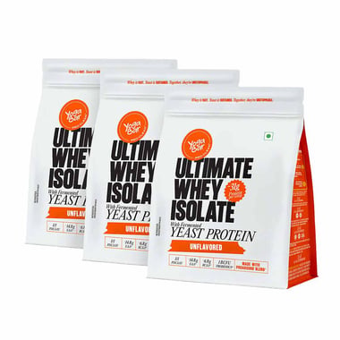 Yogabar Ultimate Whey Isolate,  1.1 g  Unflavoured (Pack of 3) 