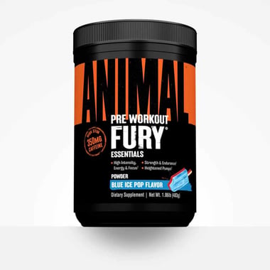 Universal Nutrition Animal Fury Pre-Workout Essentials, 1.06 lb Blue Ice Pop