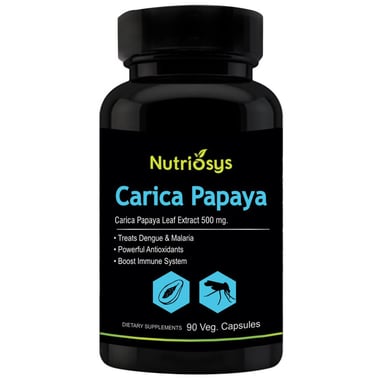 Nutriosys Carica Papaya Leaf Extract (500 mg), 90 capsules