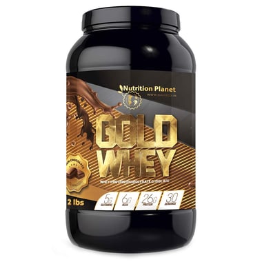 Nutrition Planet Gold Whey with Added DigeZyme,  2 lb  Rich Chocolate 