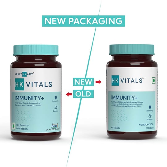 6 - HK Vitals Immunity + by HealthKart,  60 tablet(s)  Unflavoured 