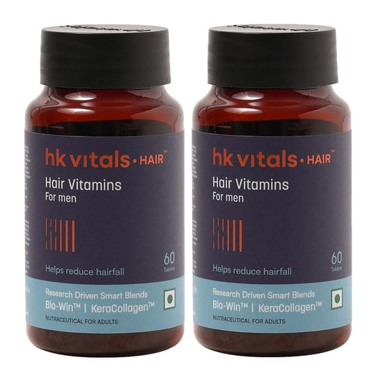 HK Vitals Hair Vitamins for Men 60 Caps Pack of 2