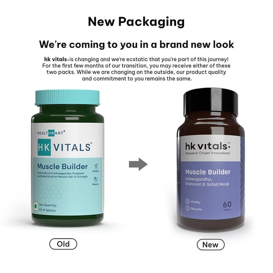 8 - HK Vitals Muscle Builder with Ashwagandha Shatavari & Safed Musli, 60 tablet(s)