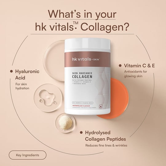 6 - HK Vitals Skin Radiance Collagen,  Marine Collagen  400 g  Watermelon