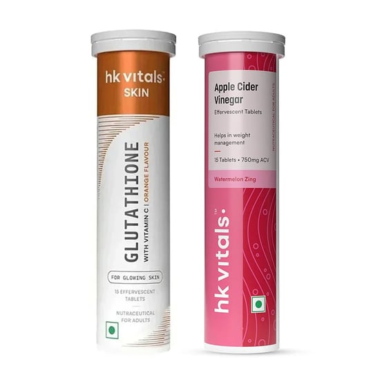 Glutathione Orange and ACV Watermelon Effervescent 15 Tabs Combo