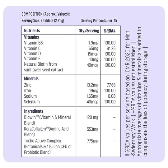 Collagen 200g and Hair Vitamins for Men 30 Tabs Combo