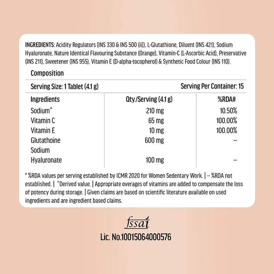 Skin Radiance Collagen 400 g and Glutathione Effervescent 15 Tabs Orange Combo