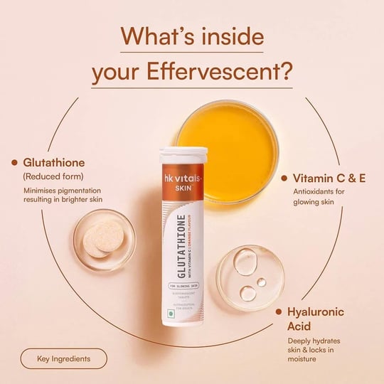 Skin Radiance Collagen 100 g & Glutathione Effervescent Orange 15 Tabs Combo