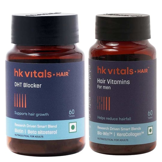 Hair Vitamins for Men & DHT Blocker with Biotin 60 Tabs Combo