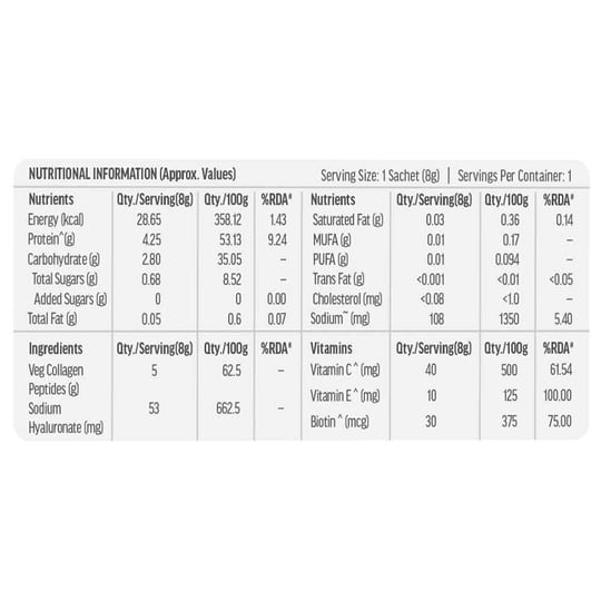 3 - HK Vitals Skin Radiance Collagen,  Veg  8 g  Orange 