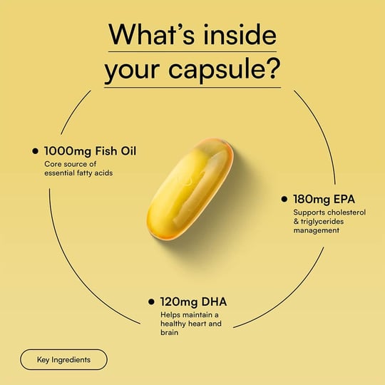 5 - HK Vitals Omega-3 1000mg with 180mg EPA & 120mg DHA,  60 capsules