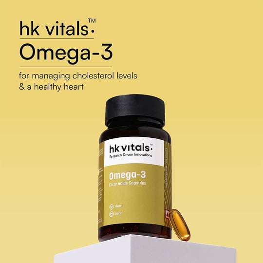 3 - HK Vitals Omega-3 1000mg with 180mg EPA & 120mg DHA,  90 capsules