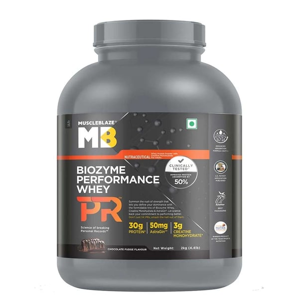 MuscleBlaze Biozyme Performance Whey PR (Old MRP),  4.4 lb  Chocolate Fudge  Performance Whey 
